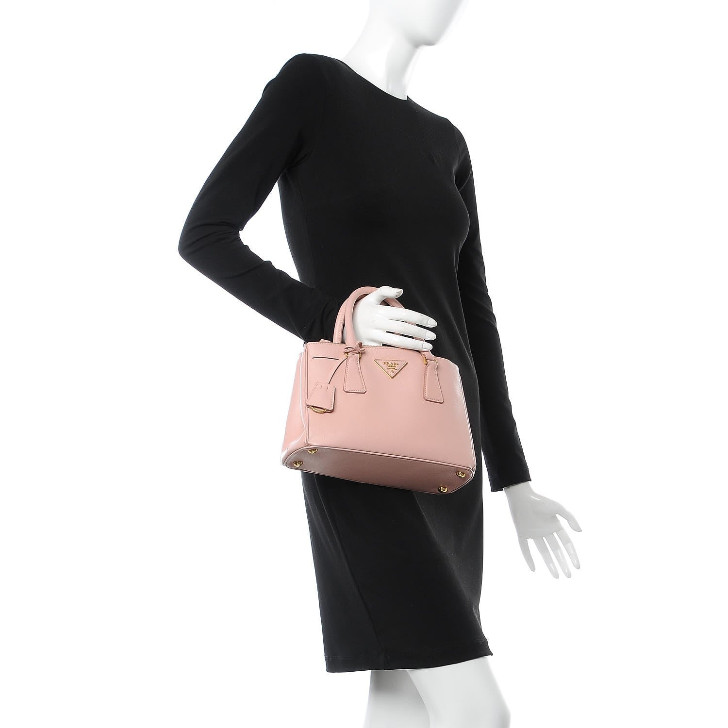 Prada Saffiano Mini Galleria Double Zip Tote Orchidea 2 of 19