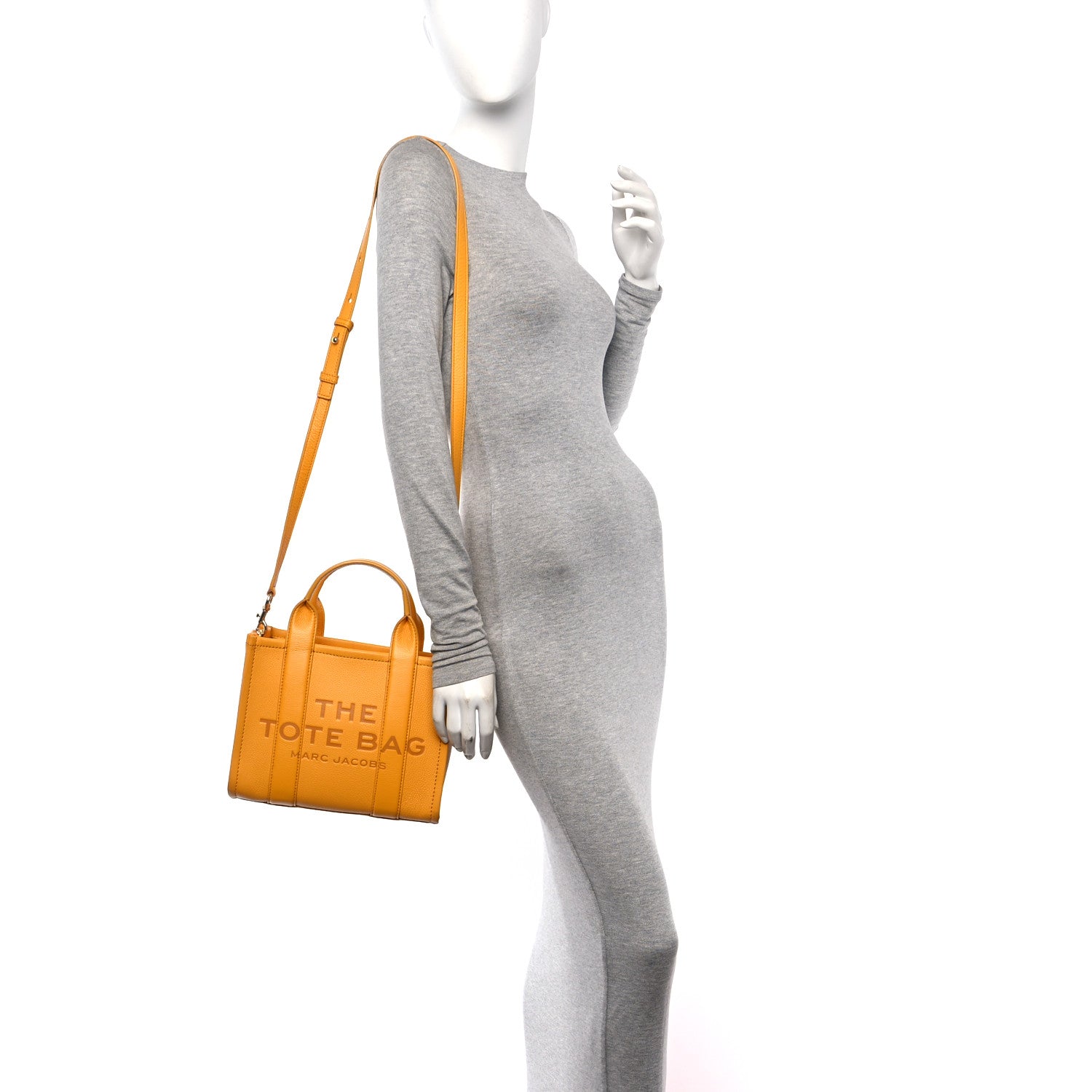 Marc Jacobs Grained Calfskin Small The Tote Bag Artisan Gold 2 of 12