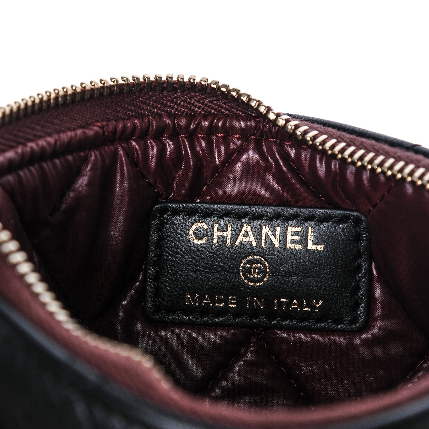 Chanel Lambskin Quilted Small Cosmetic Case Black 6 of 7