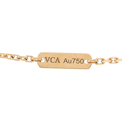 Van Cleef & Arpels 18K Yellow Gold Mother of Pearl Vintage Alhambra Pendant Necklace 4 of 6
