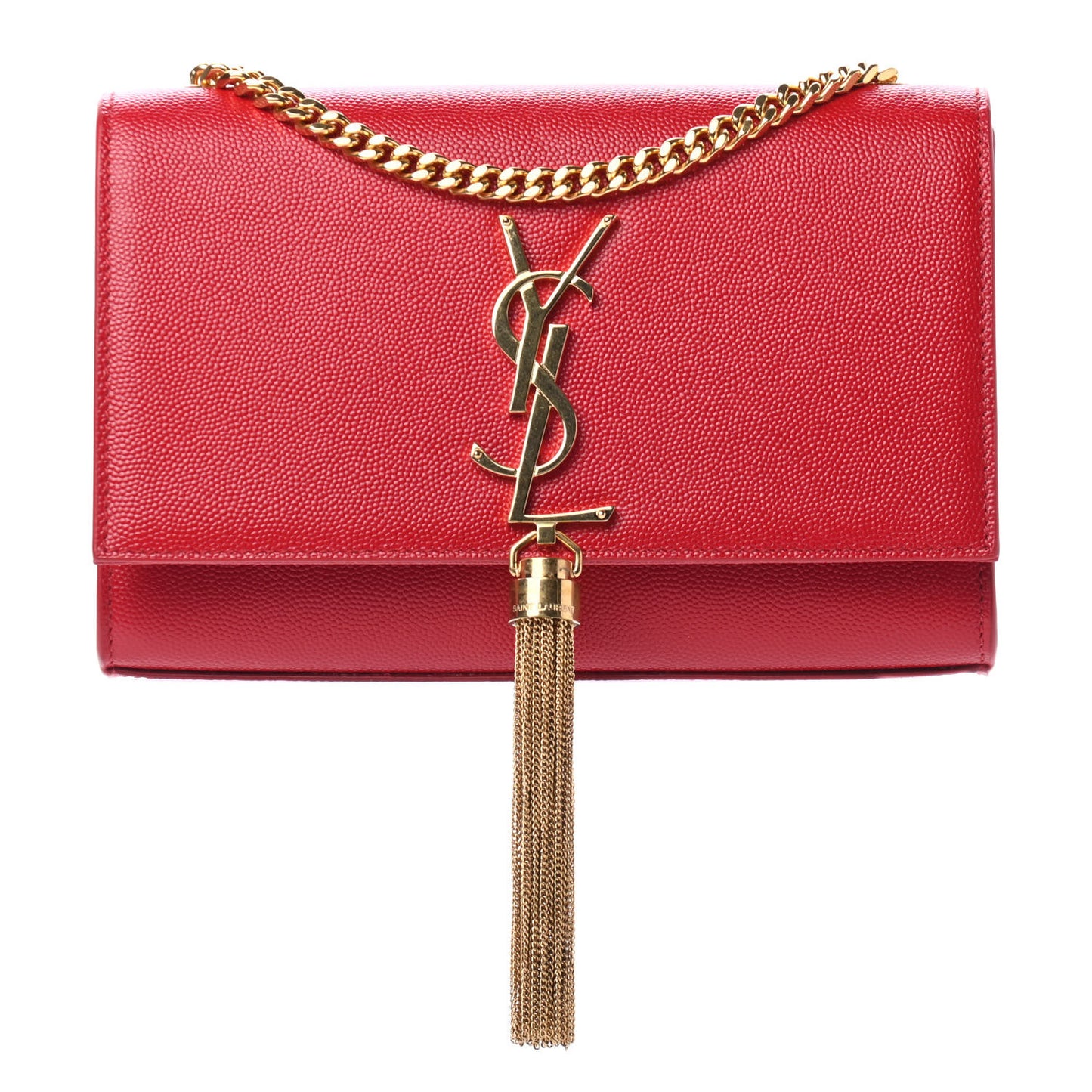 Grain De Poudre Small Classic Monogram Kate Tassel Satchel Red