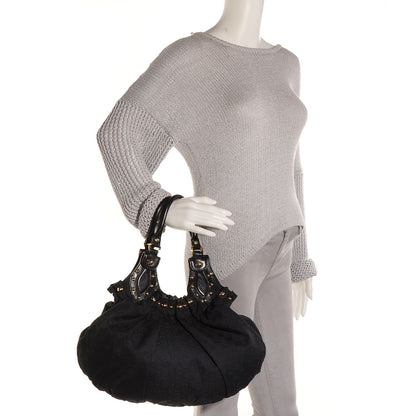 Gucci Monogram Studded Pelham Medium Tote Black 2 of 8