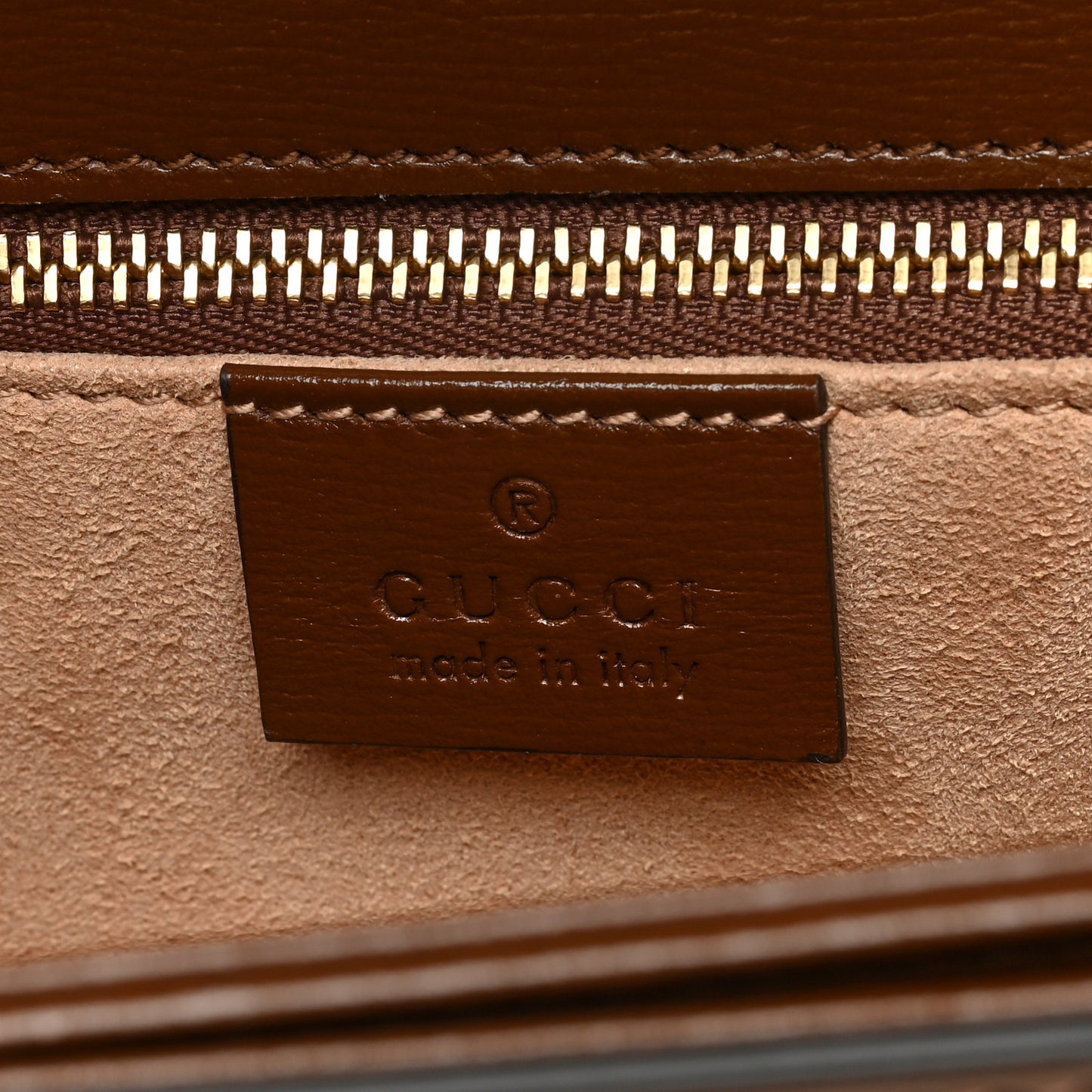 GG Supreme Monogram Horsebit 1955 Shoulder Bag Beige Brown Sugar