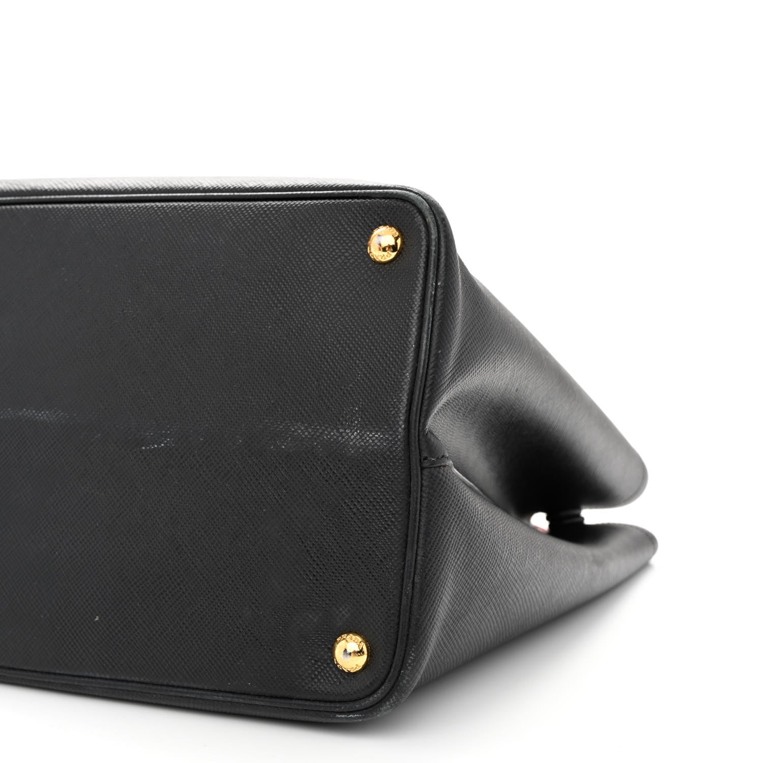 Prada Saffiano Cuir Medium Double Bag Black Fuoco 12 of 19