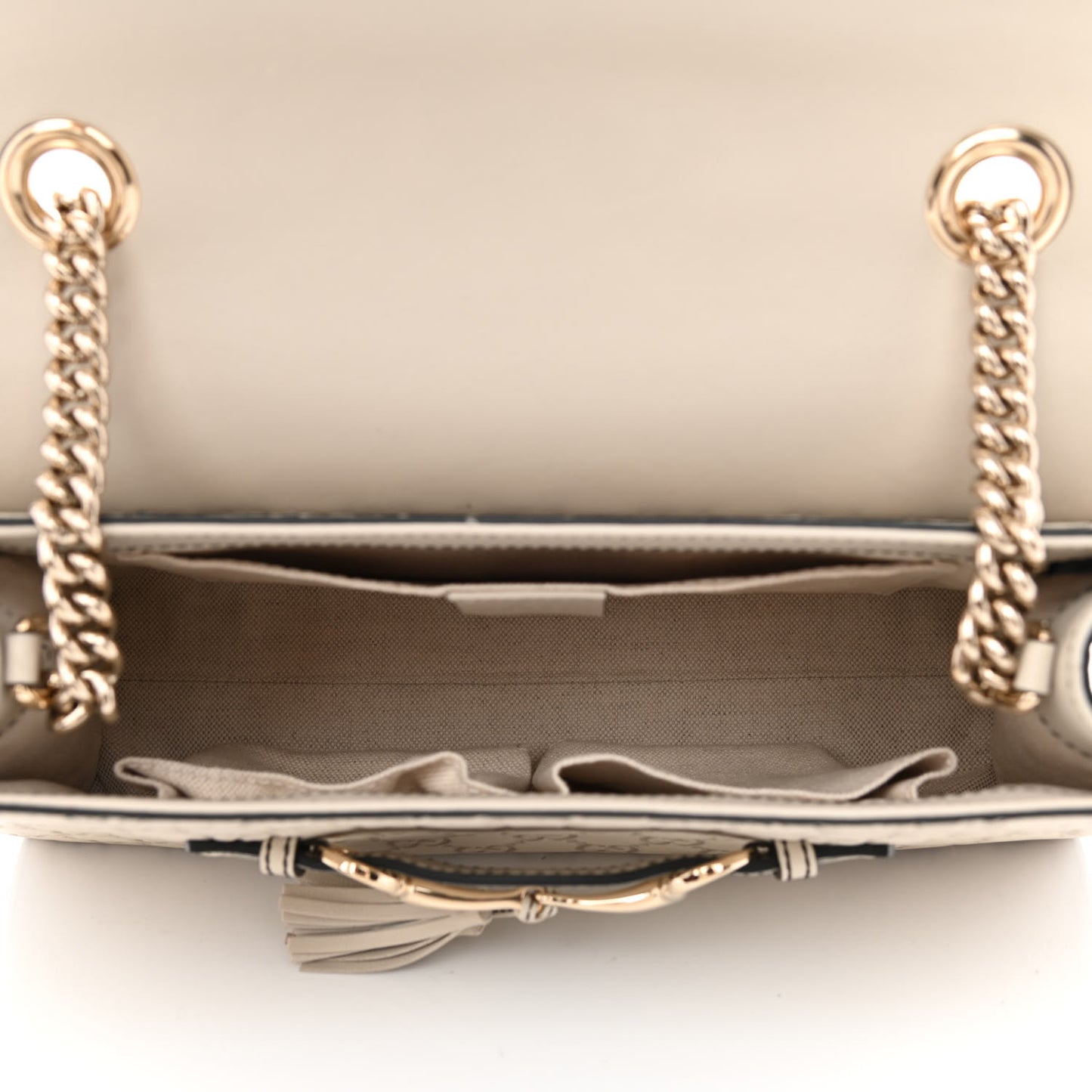Guccissima Signature Medium Emily Chain Shoulder Bag Mystic White