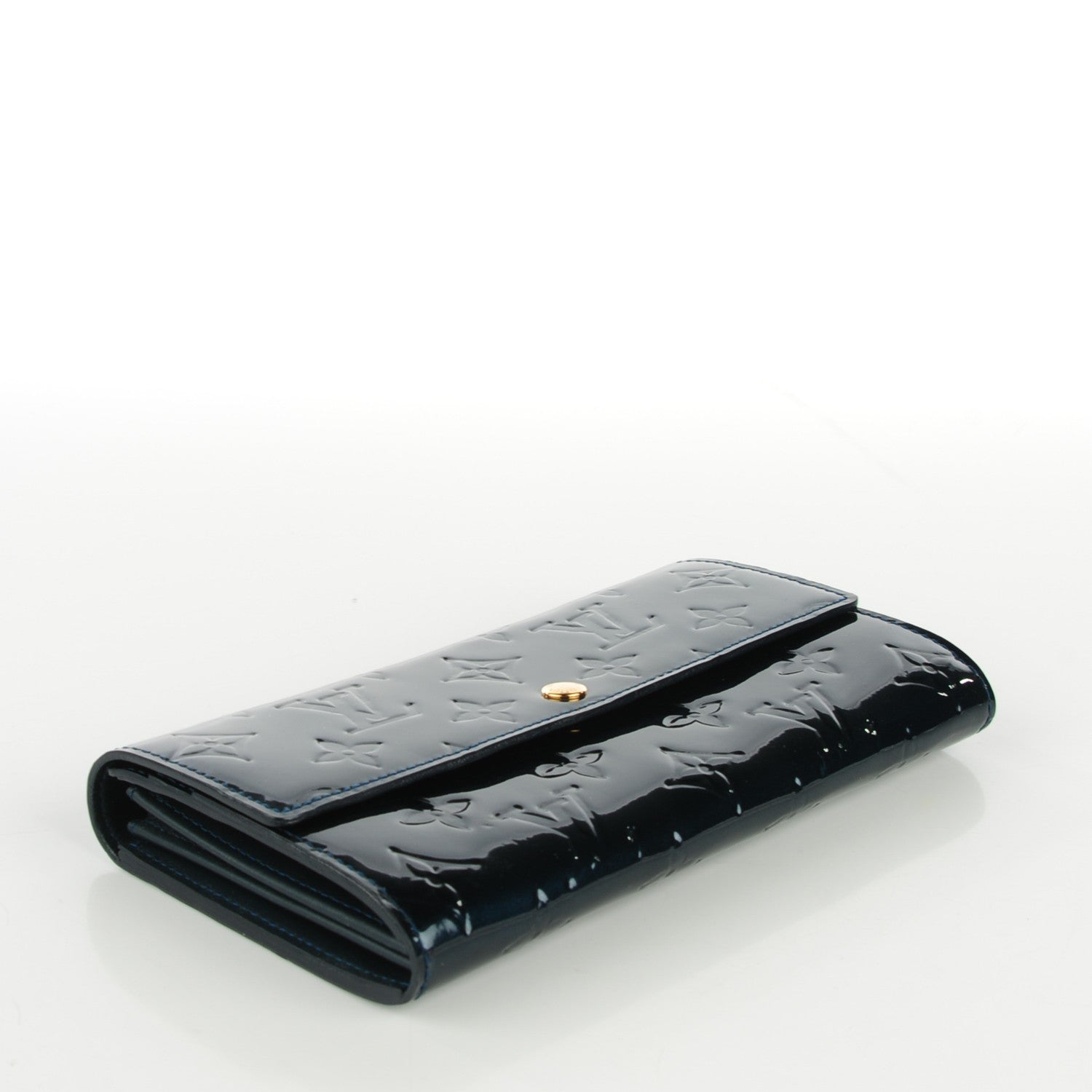Louis Vuitton Vernis Sarah Wallet Blue Nuit 4 of 7