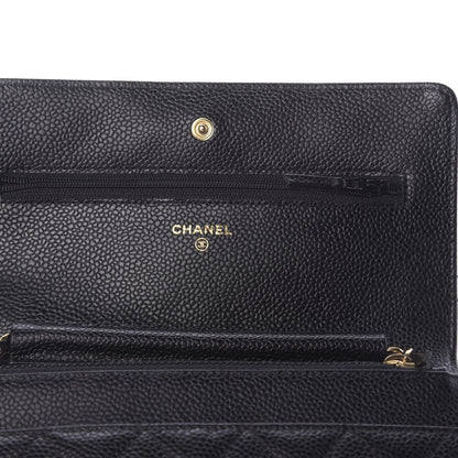 Chanel Caviar Quilted Wallet On Chain WOC Black 9 of 10