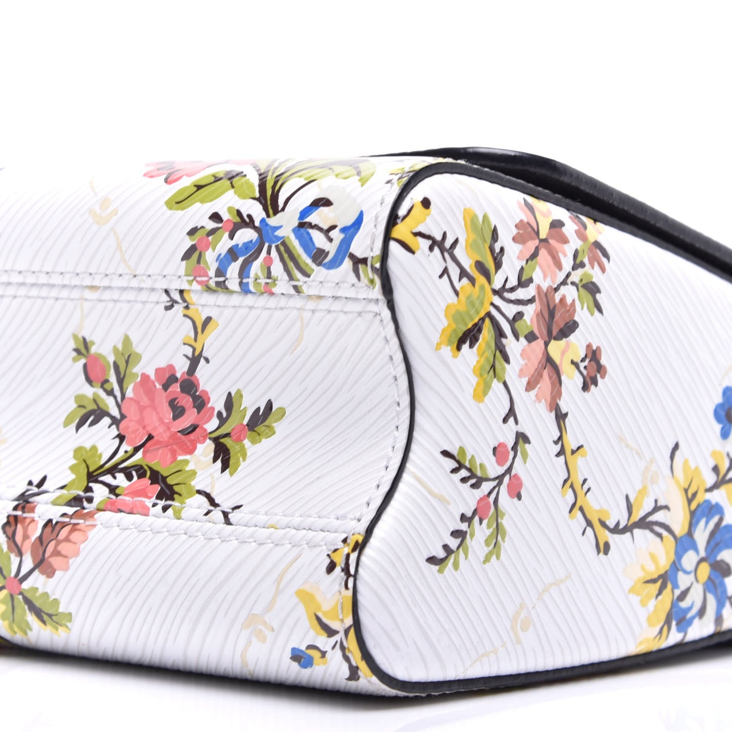 Epi Romantic Blossoms Twist Shoulder Bag MM White