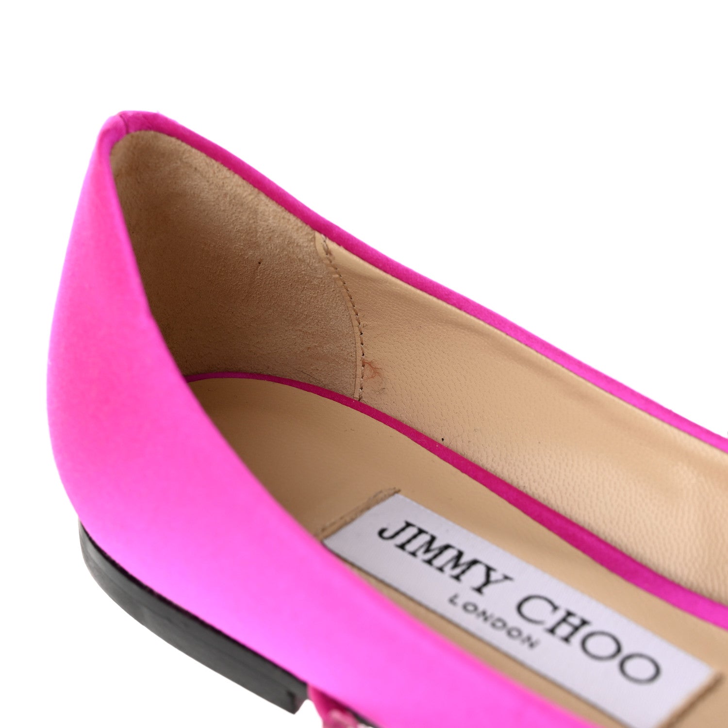 Jimmy Choo Satin Crystal Genevi Flat 35.5 Fuchsia Honey 8 of 11