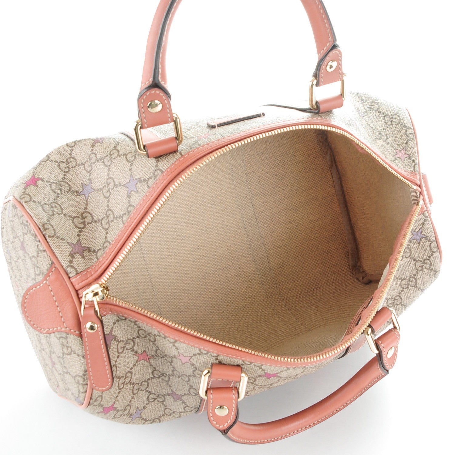 Gucci GG Supreme Stars Medium Joy Boston Pink 5 of 7