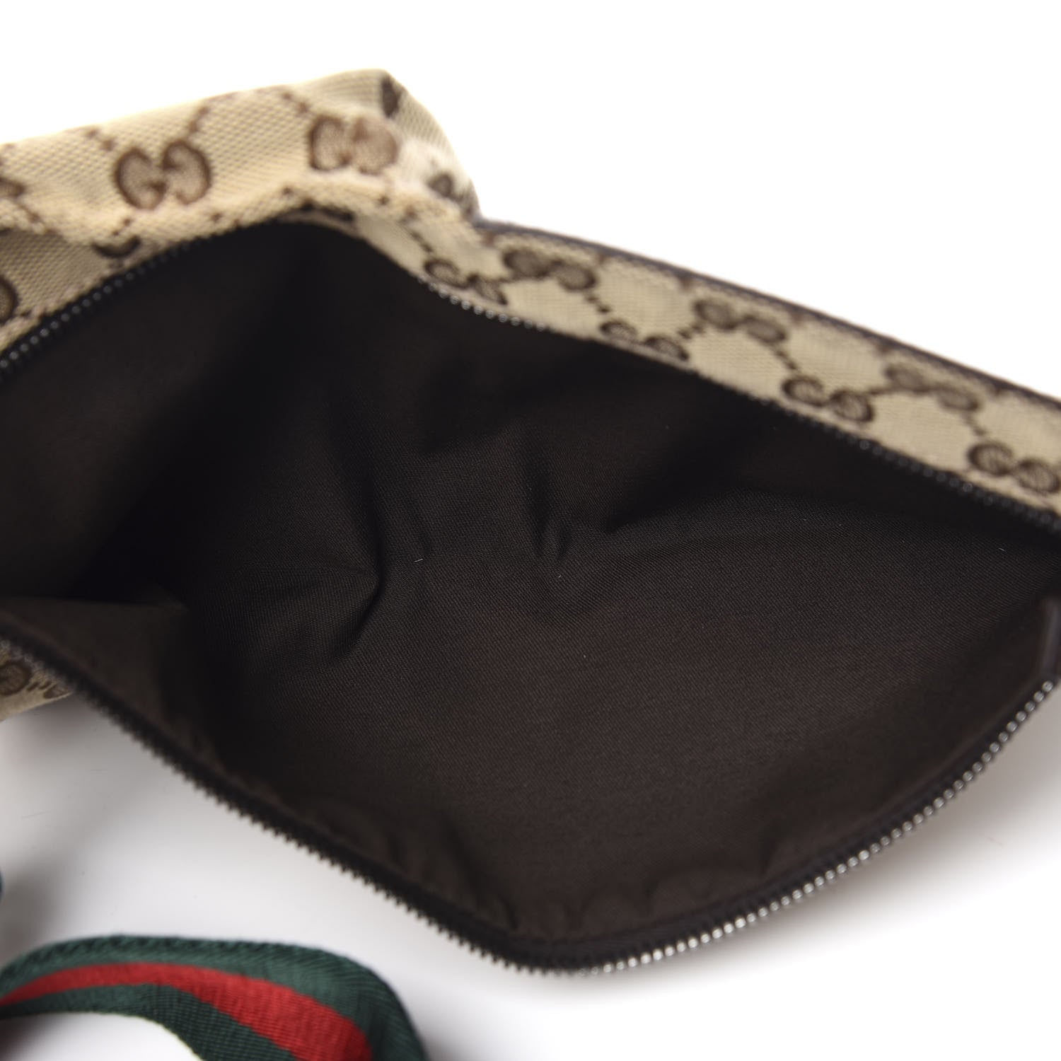 Gucci GG Monogram Double Pocket Belt Bag Dark Brown 4 of 9