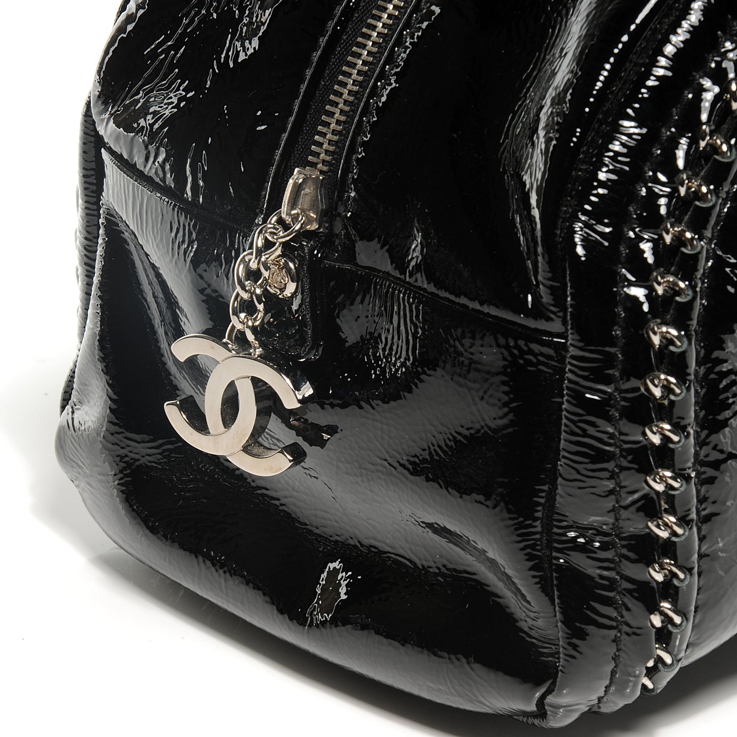 Patent Luxe Ligne Medium Bowler Black