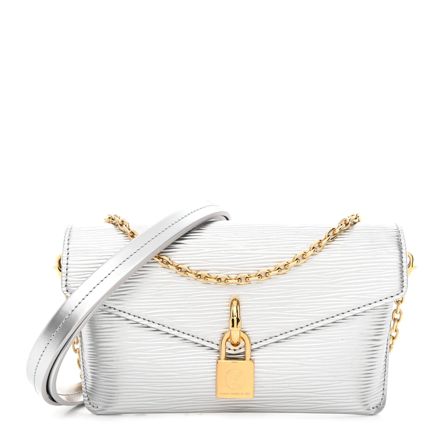 Epi Padlock On Strap Silver