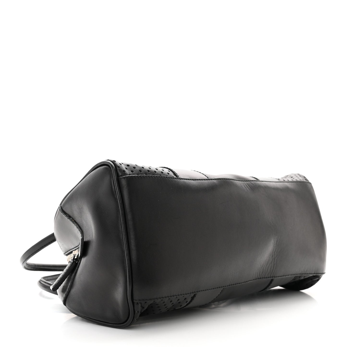 Vitello Drive Perforated Bowling Bag Black