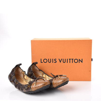 Louis Vuitton Reverse Patent Monogram Flirty Ballerina Flats 39 9 of 9