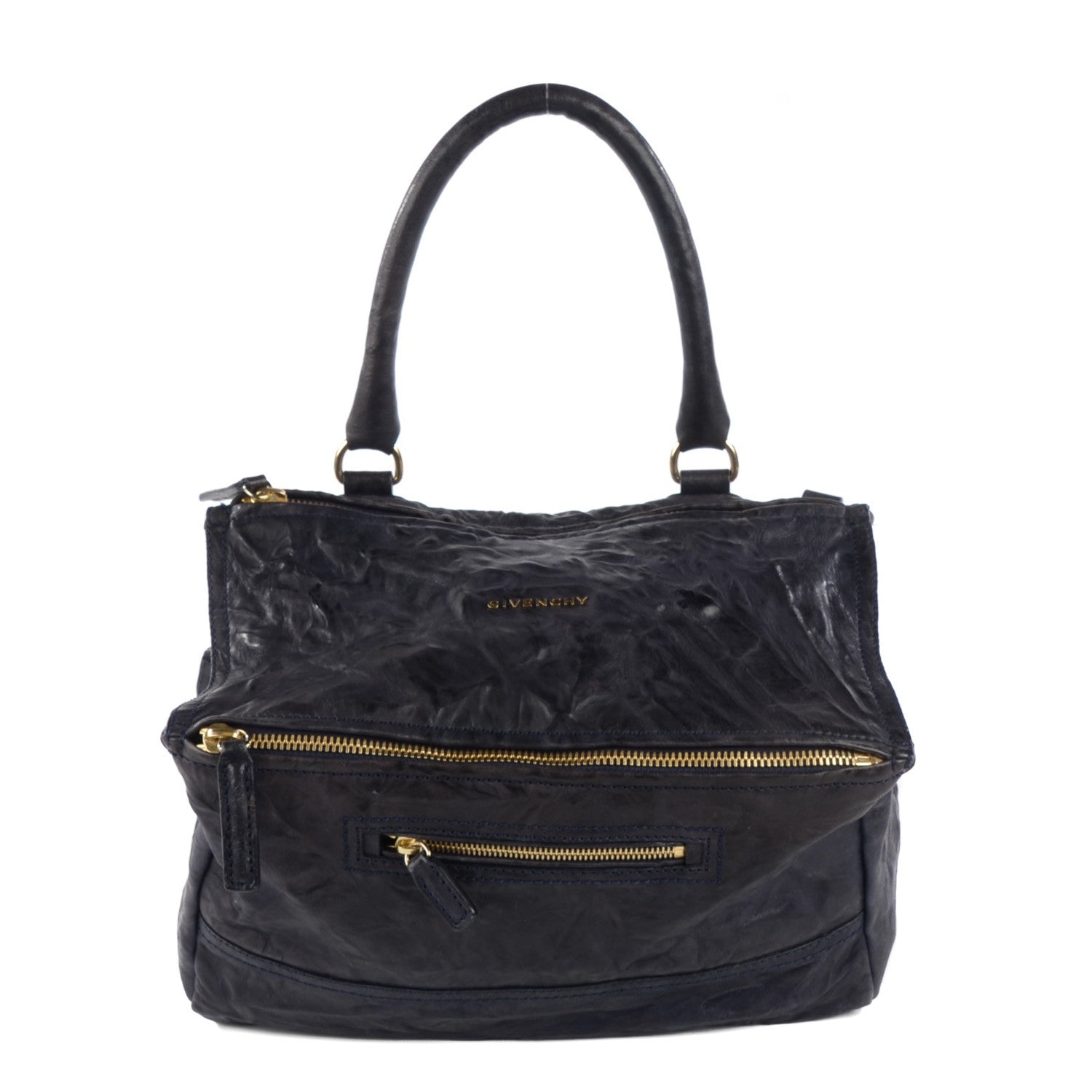 Givenchy Tumbled Sheepskin Medium Pandora Navy 1 of 7