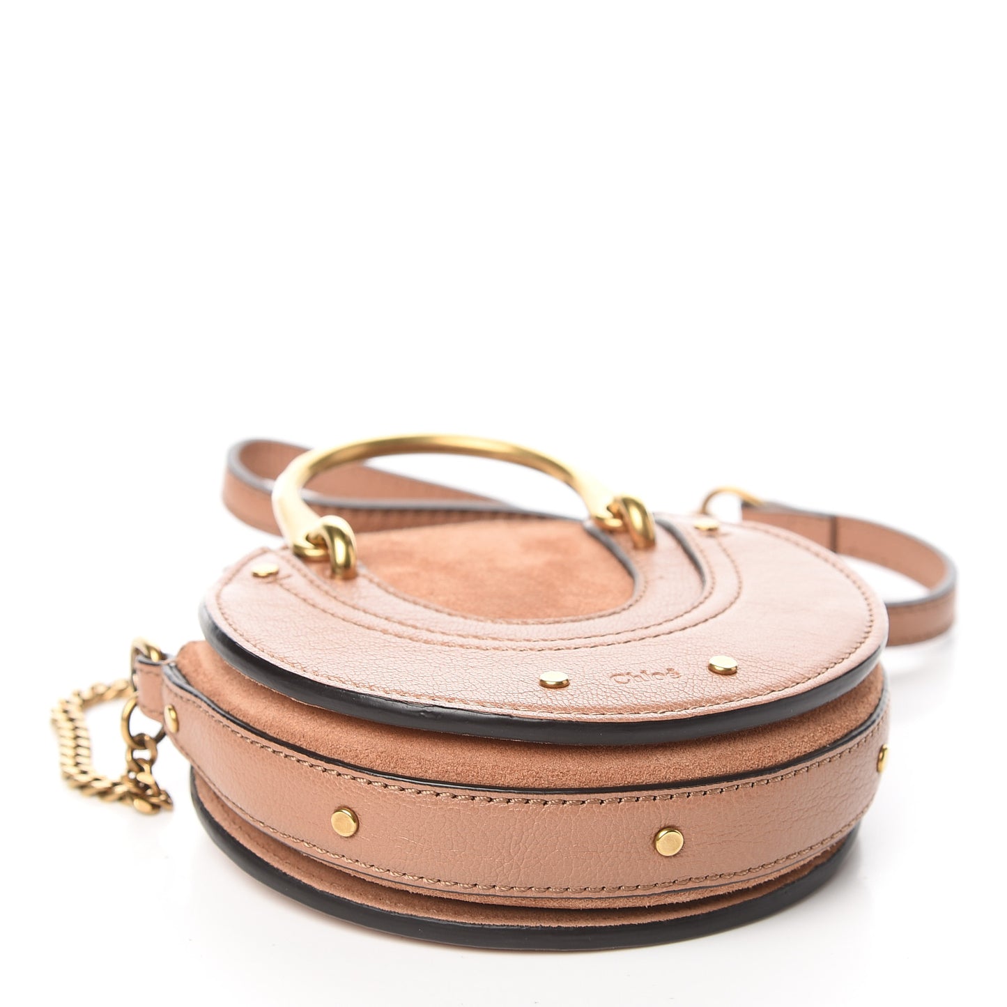 Goatskin Suede Mini Pixie Bag Nougat