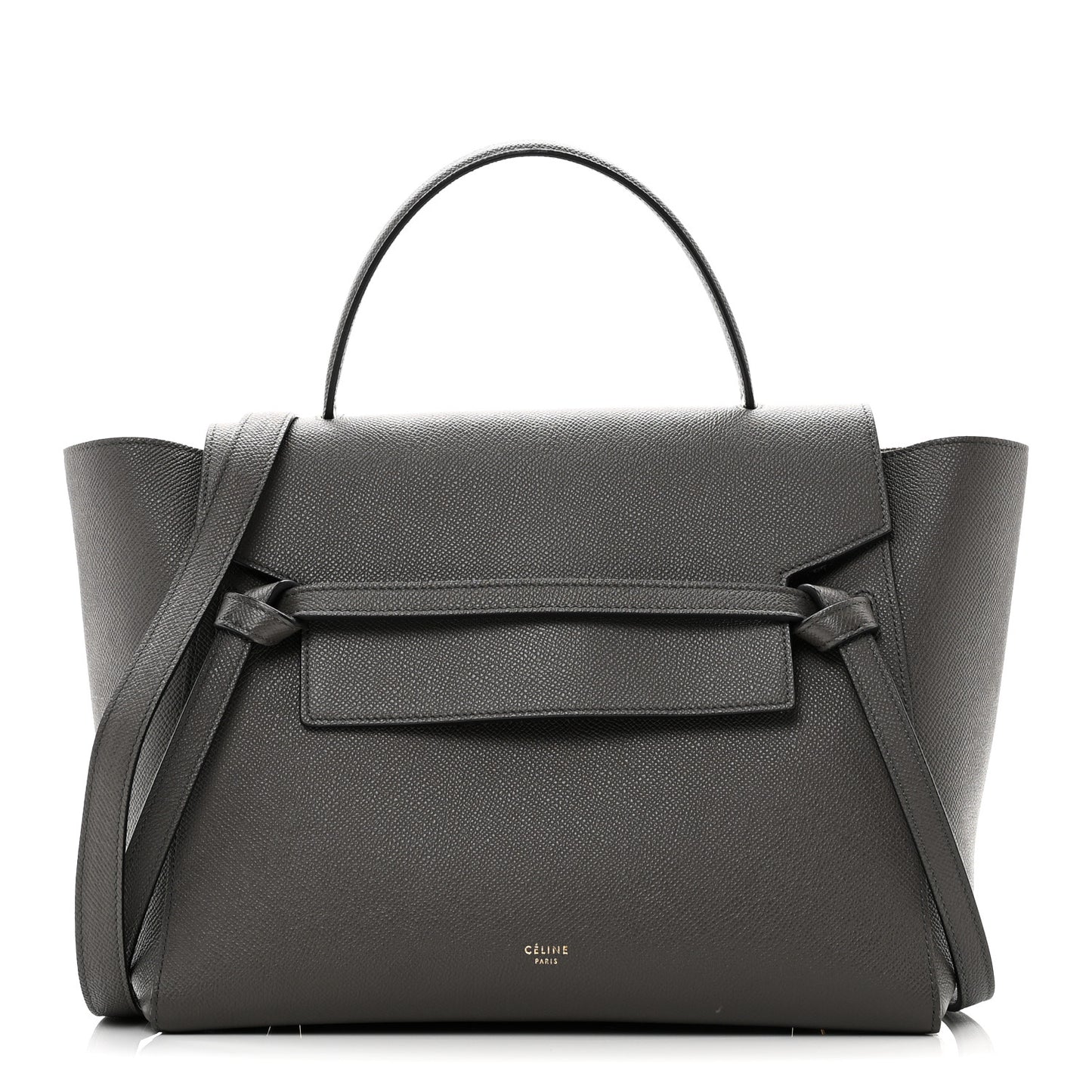 Grained Calfskin Mini Belt Bag Grey