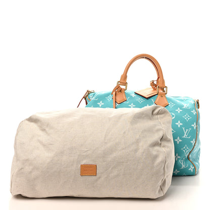 Louis Vuitton Calfskin Monogram Speedy P9 Bandouliere 40 Turquoise 2 of 10