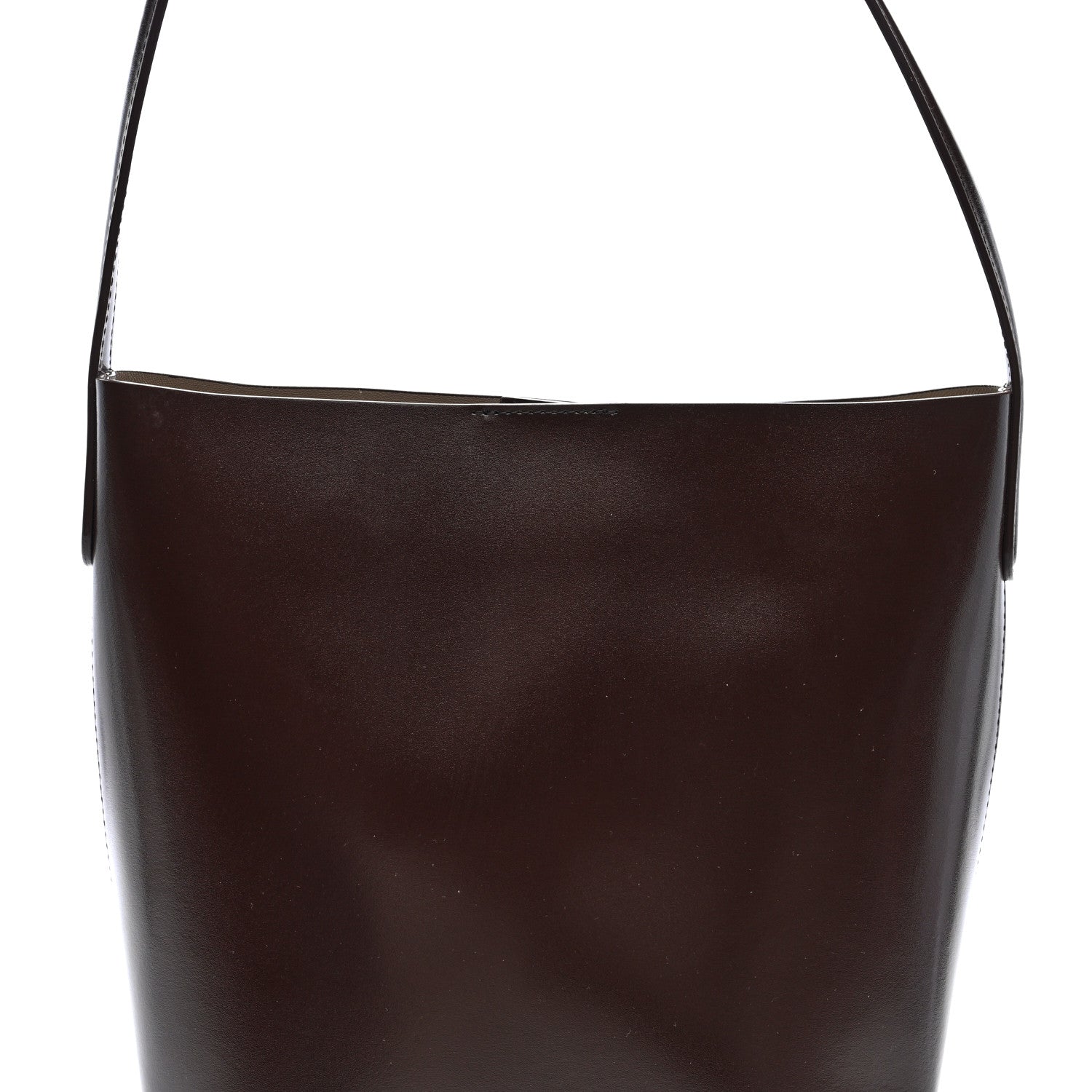 Mansur Gavriel Shiny Smooth Calfskin Small Everyday Cabas Brown 7 of 9