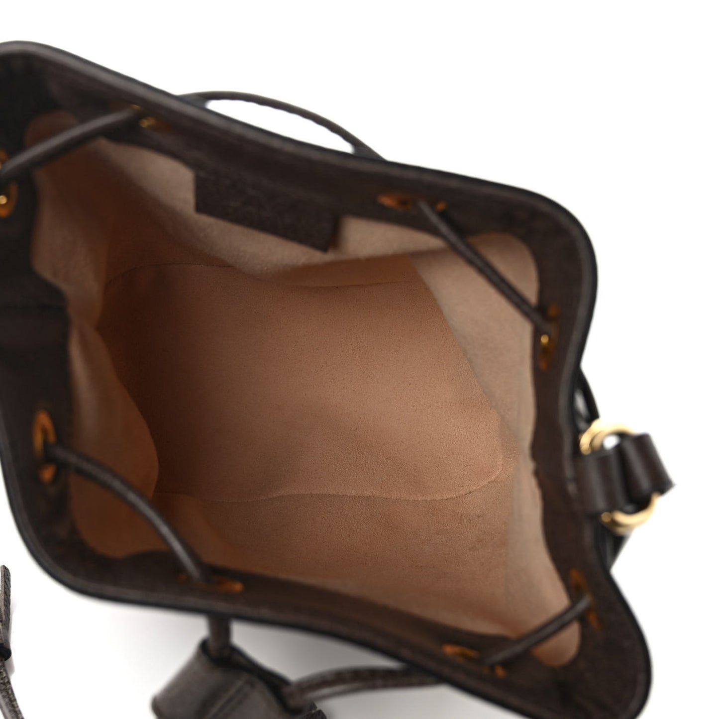 GG Supreme Monogram Web Mini Ophidia Bucket Bag Brown