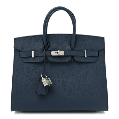Hermes Epsom Birkin Sellier 25 Bleu Navy 1 of 9