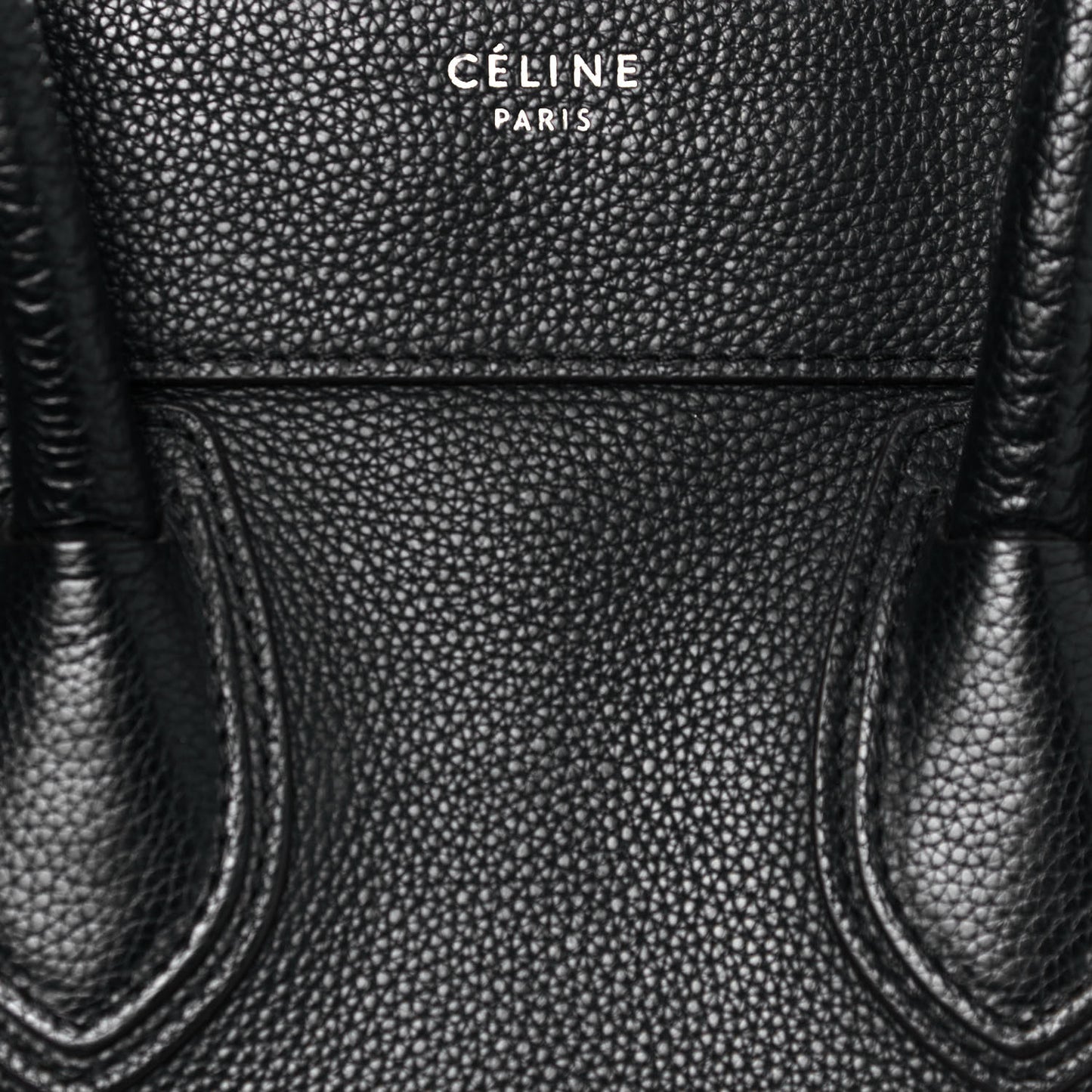 Drummed Calfskin Mini Luggage Black