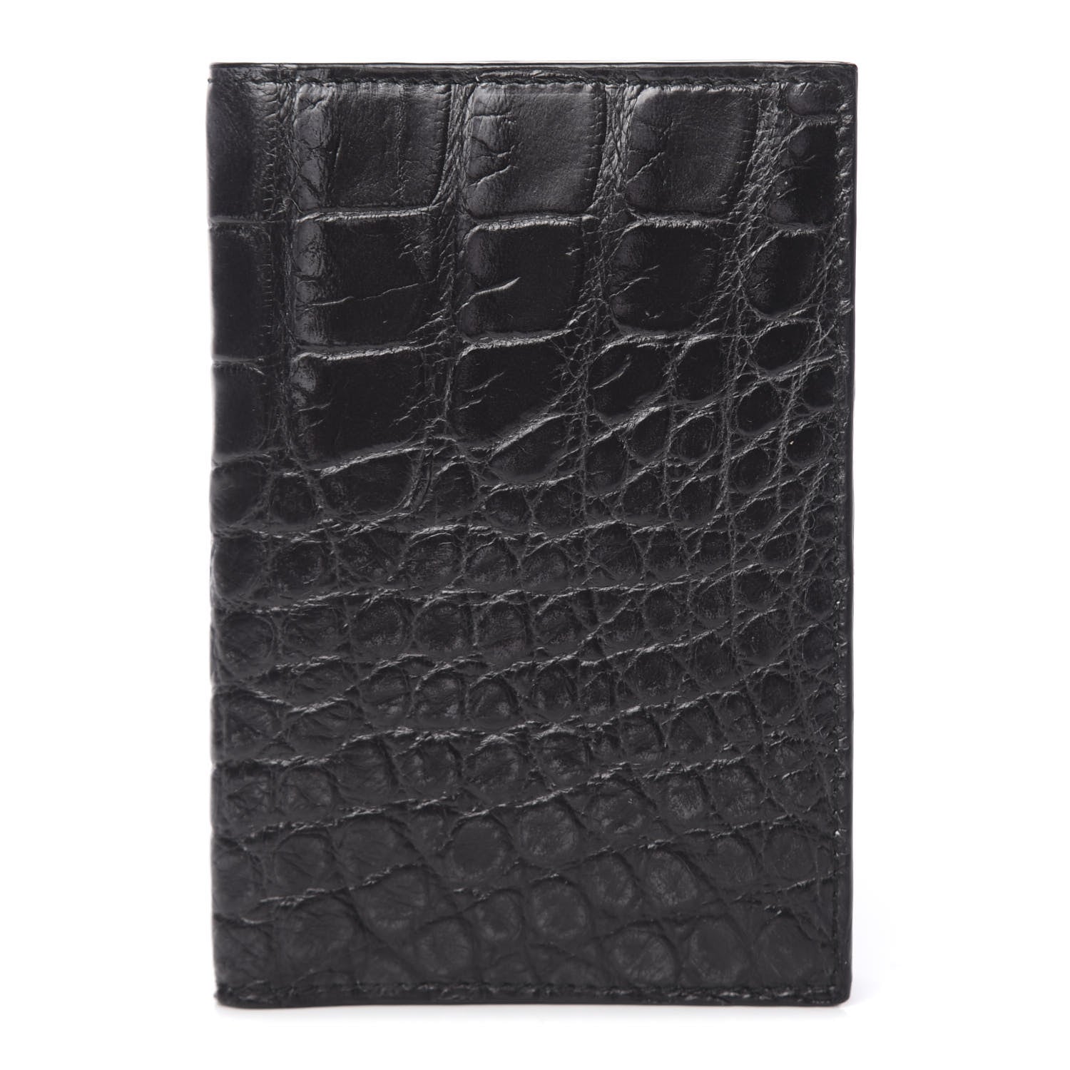 Gucci Crocodile Passport Case Black 1 of 9