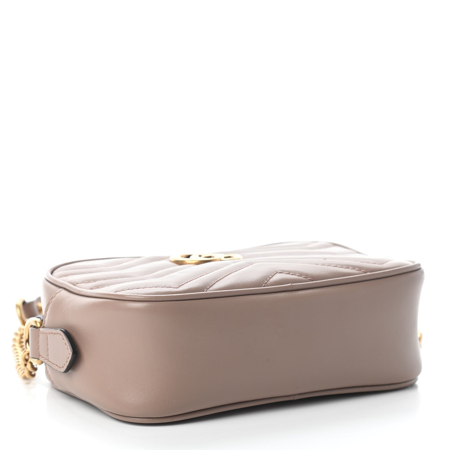 Gucci Calfskin Matelasse Mini GG Marmont Chain Shoulder Bag Porcelain Rose 4 of 9