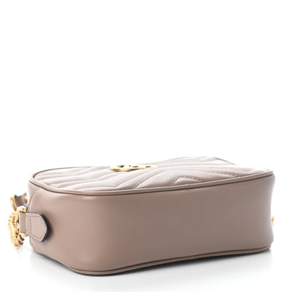 Gucci Calfskin Matelasse Mini GG Marmont Chain Shoulder Bag Porcelain Rose 4 of 9