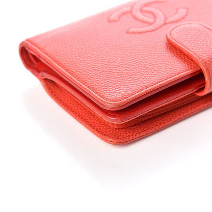 Chanel Caviar Timeless CC French Wallet Orange 23 of 24