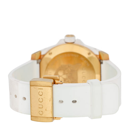 Gucci Stainless Steel Rubber 40mm Dive Feline Quartz Watch White 3 of 5