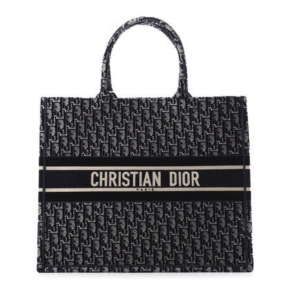Christian Dior Oblique Velvet Book Tote Blue Multicolor 1 of 11