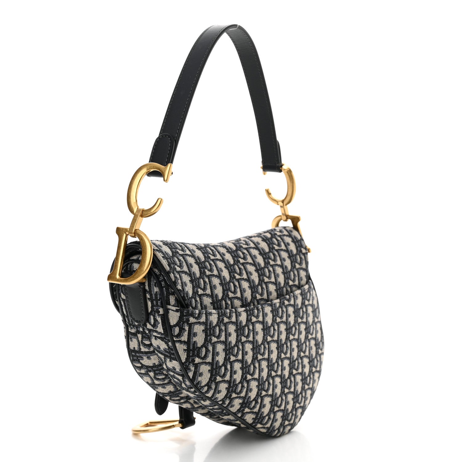 Christian Dior Oblique Saddle Bag Blue 3 of 11