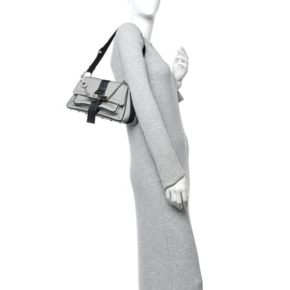 Christian Dior Silk Jersey Crystal Hardcore Bag Grey Black 2 of 10