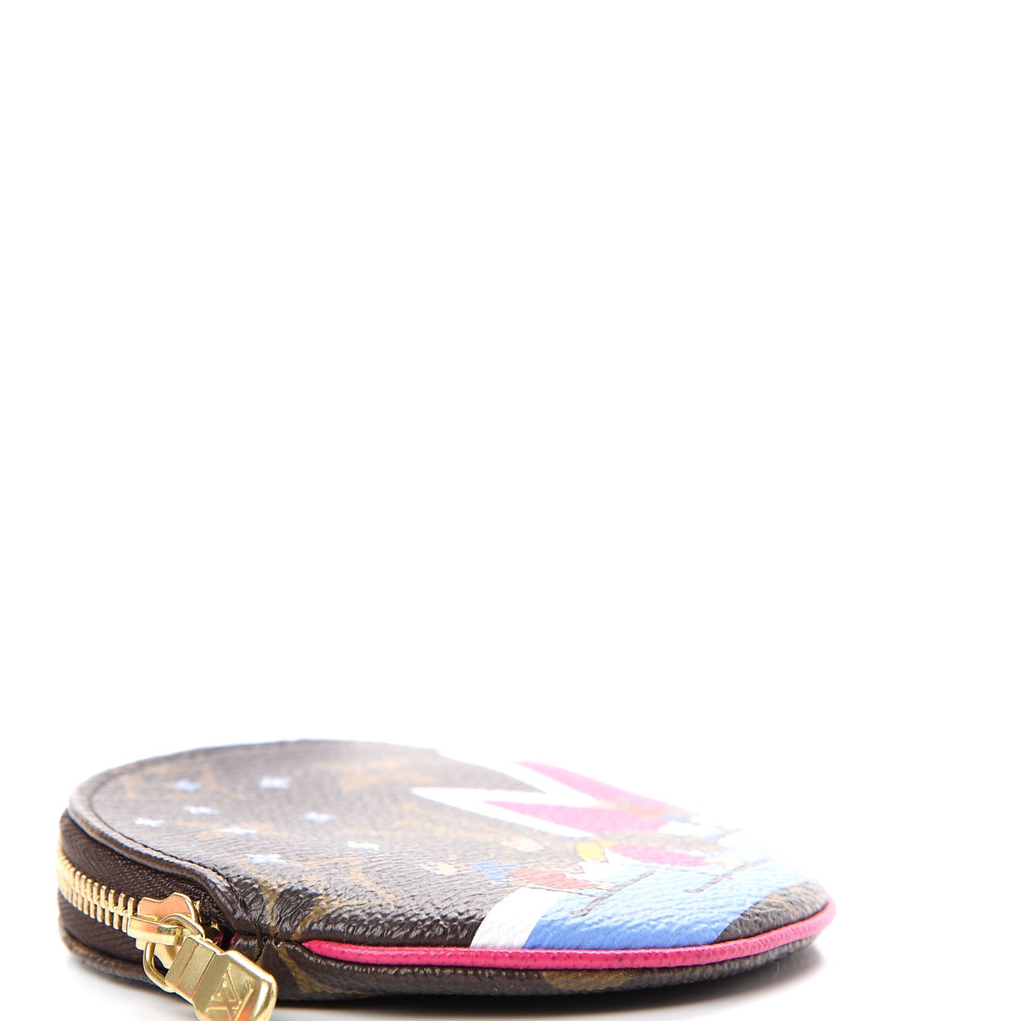 Monogram 2018 Christmas Animation Round Coin Purse
