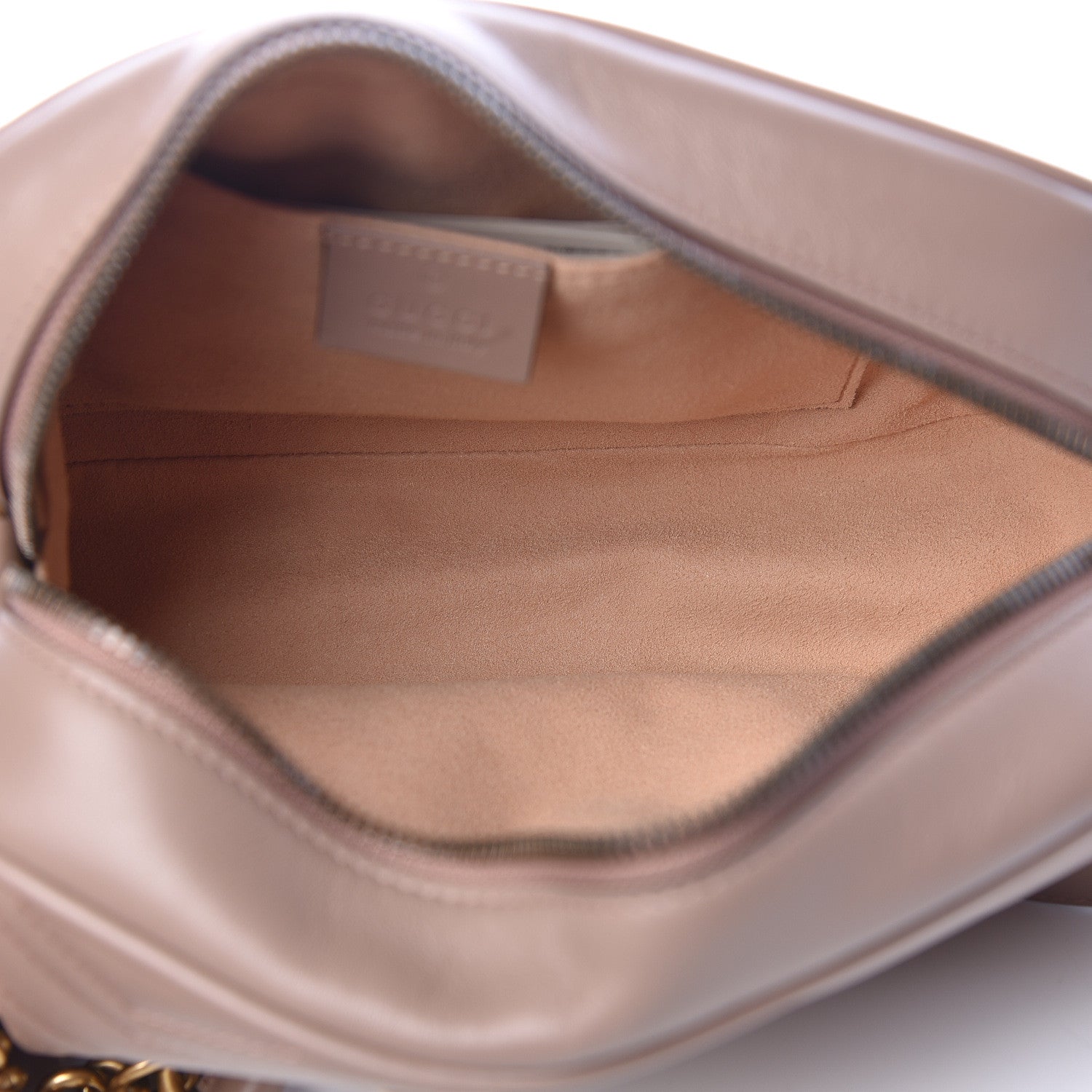 Gucci Calfskin Matelasse Small GG Marmont Chain Shoulder Bag Porcelain Rose 7 of 11