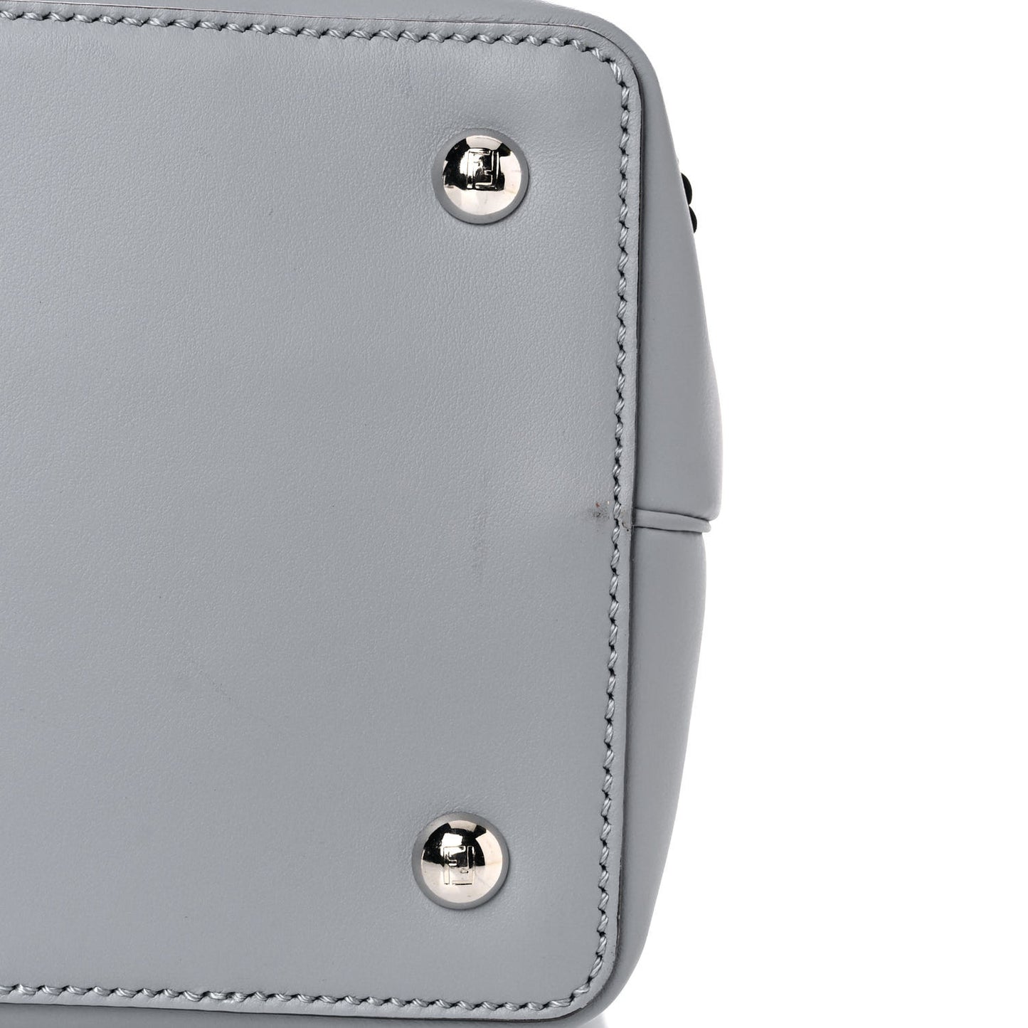 Vitello Elite Flower Studded Petite 2Jours Tote Grey