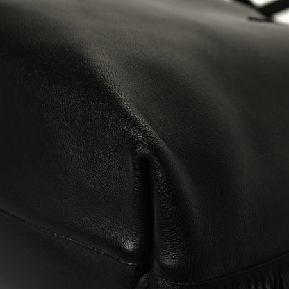 Saint Laurent Calfskin Large Fringe Shopping Tote Black 12 of 15