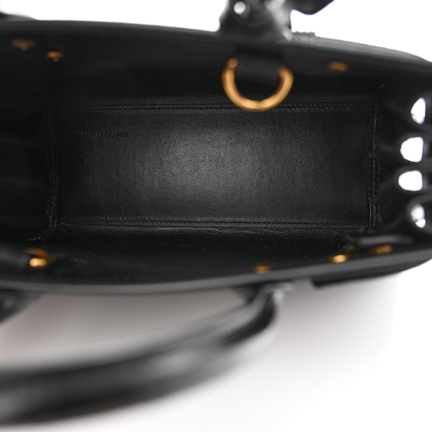 Saint Laurent Calfskin Crocodile Embossed Nano Sac De Jour Black 5 of 11