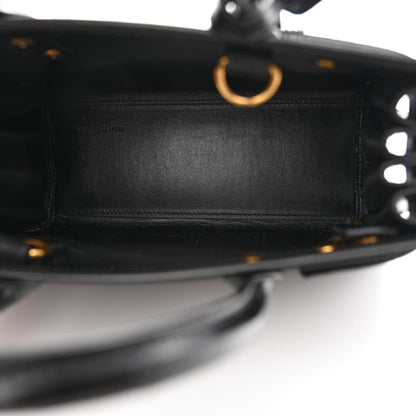 Saint Laurent Calfskin Crocodile Embossed Nano Sac De Jour Black 5 of 11
