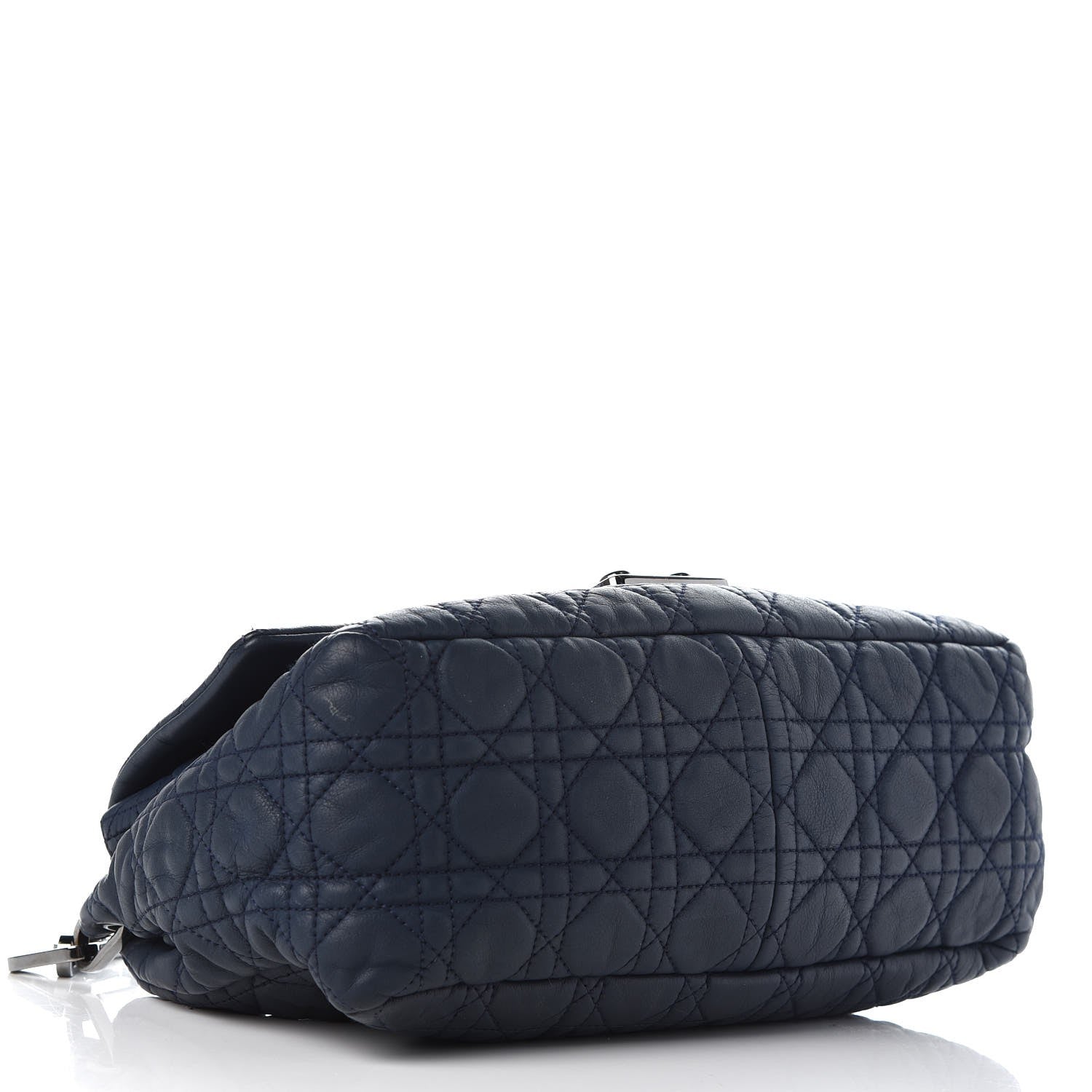 Christian Dior Lambskin Cannage Large New Lock Flap Bag Blue 4 of 17