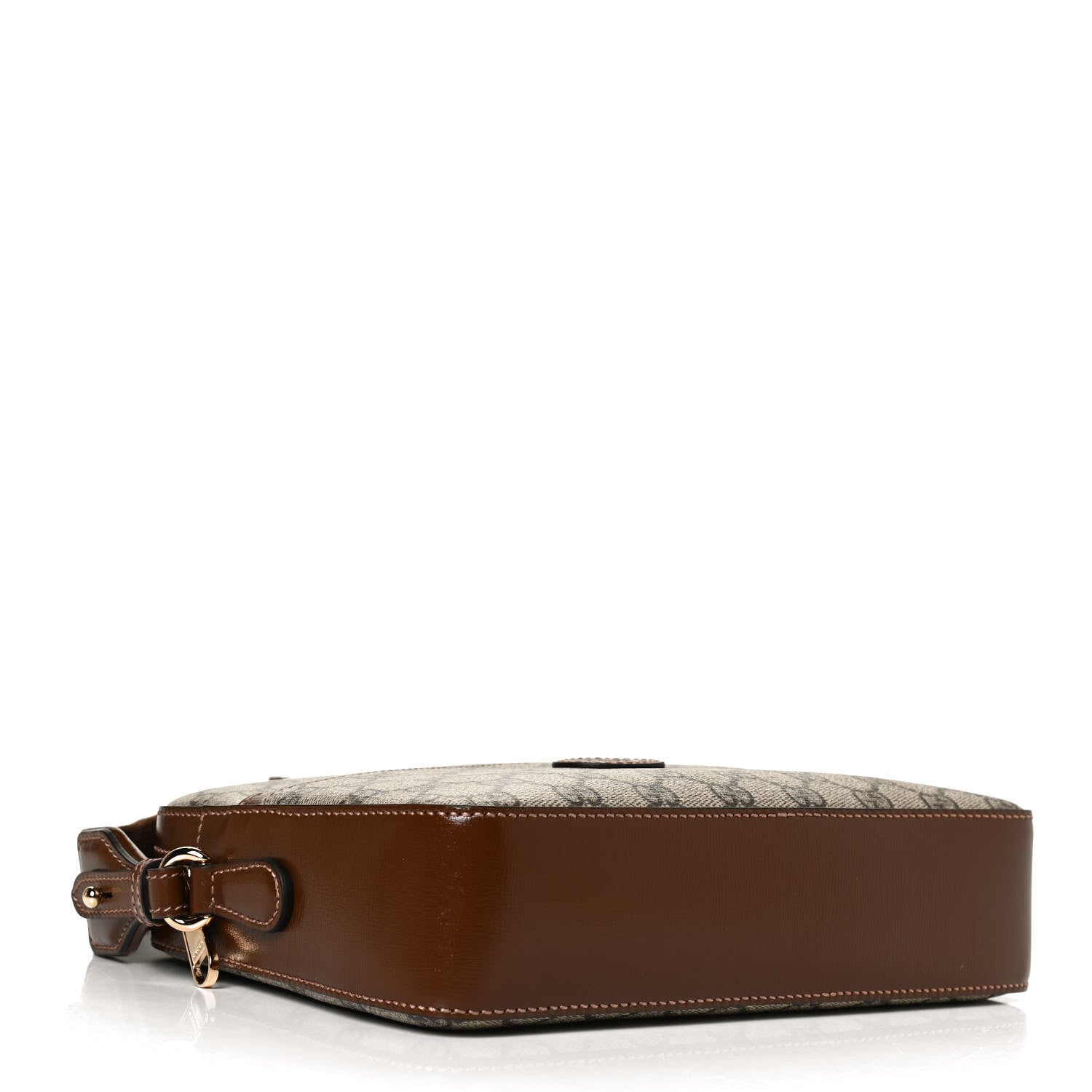 Gucci GG Supreme Monogram Azalea Calfskin Retro Interlocking G Messenger Shoulder Bag Beige Ebony Brown Sugar 4 of 12