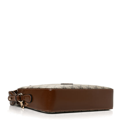 Gucci GG Supreme Monogram Azalea Calfskin Retro Interlocking G Messenger Shoulder Bag Beige Ebony Brown Sugar 4 of 12