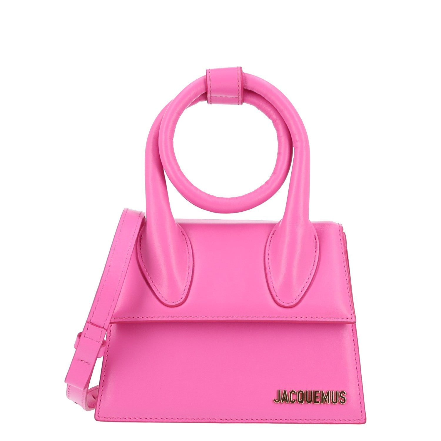 Jacquemus Calfskin Le Chiquito Noeud Dark Pink Dark Pink 1 of 10