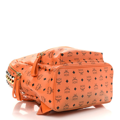 MCM Visetos Crown Stud Medium Stark Backpack Orange 4 of 17