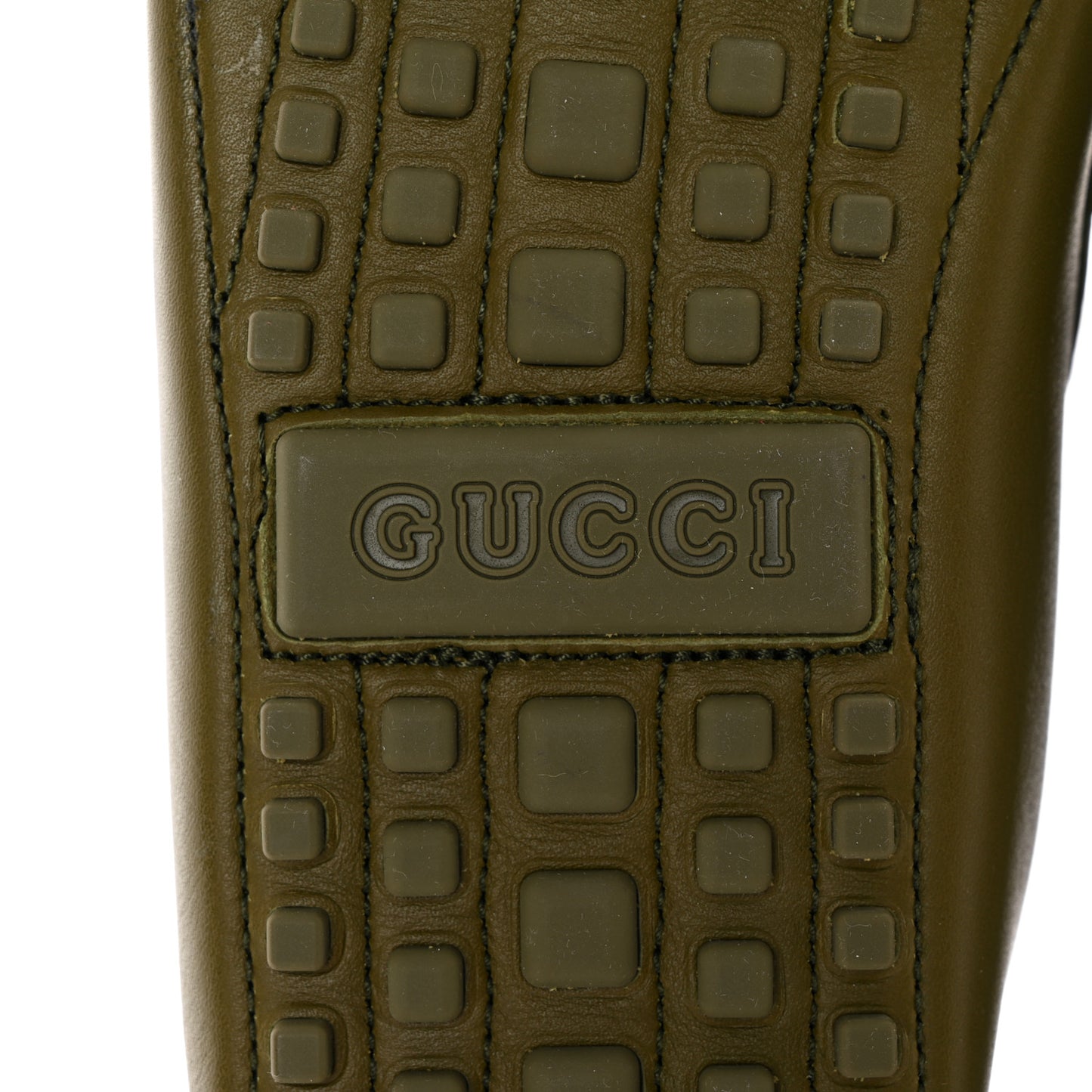 Soft Clove Calfskin Monochrome Mens Interlocking G Driver Loafers 12 Juniper Green