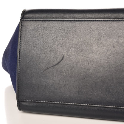 Celine Smooth Calfskin Suede Small Tri-color Trapeze Cobalt 11 of 11