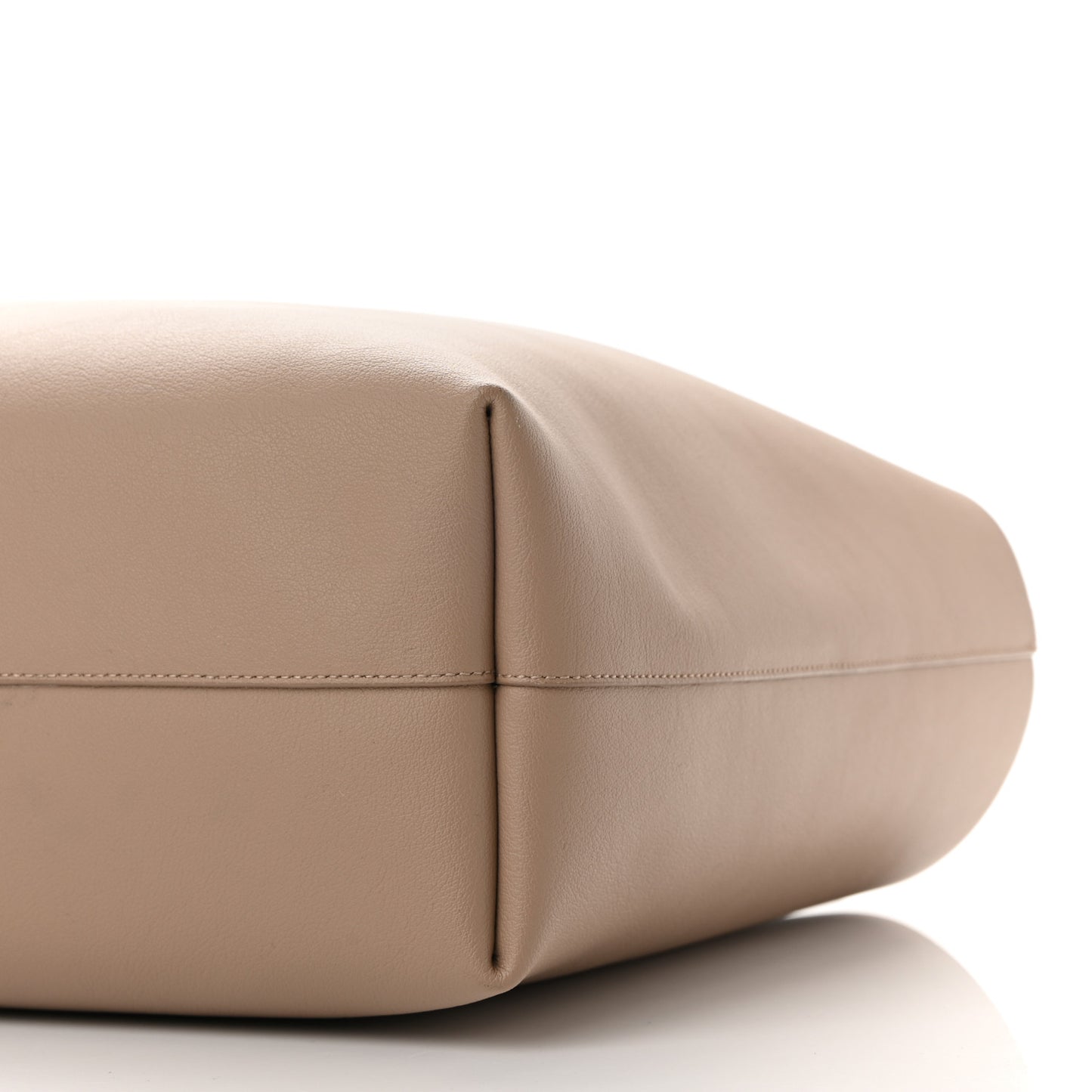 Calfskin Large Shopping Tote Dark Beige