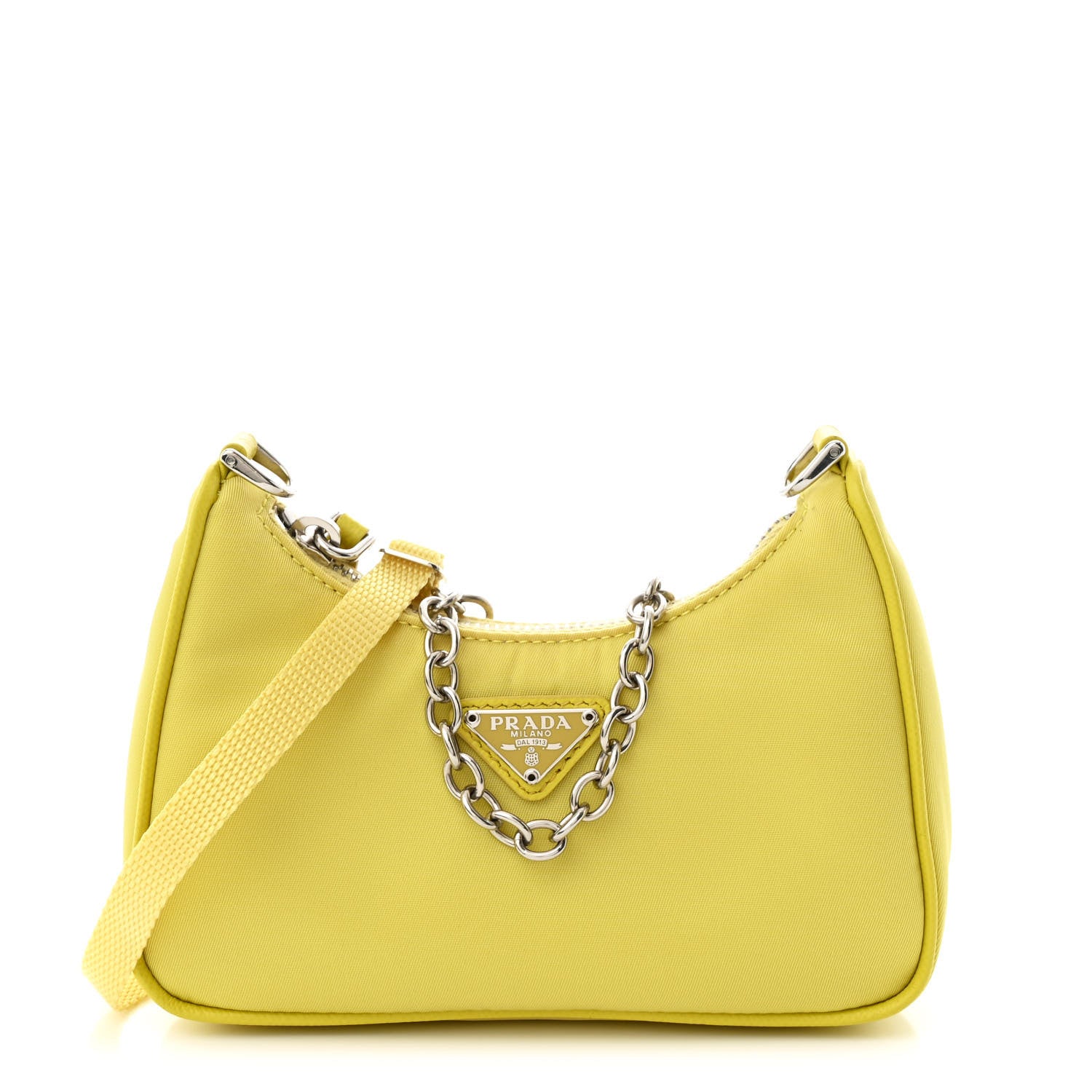 Prada Tessuto Nylon Saffiano Mini Re-Edition 2000 Shoulder Bag Ananas 1 of 10